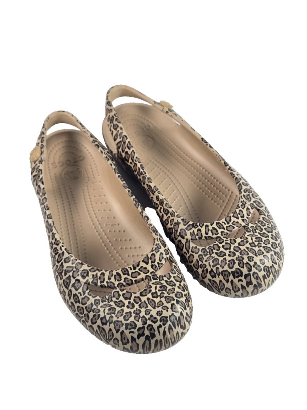 Crocs Womens Ballet Flats Kadee Leopard Print Size 10